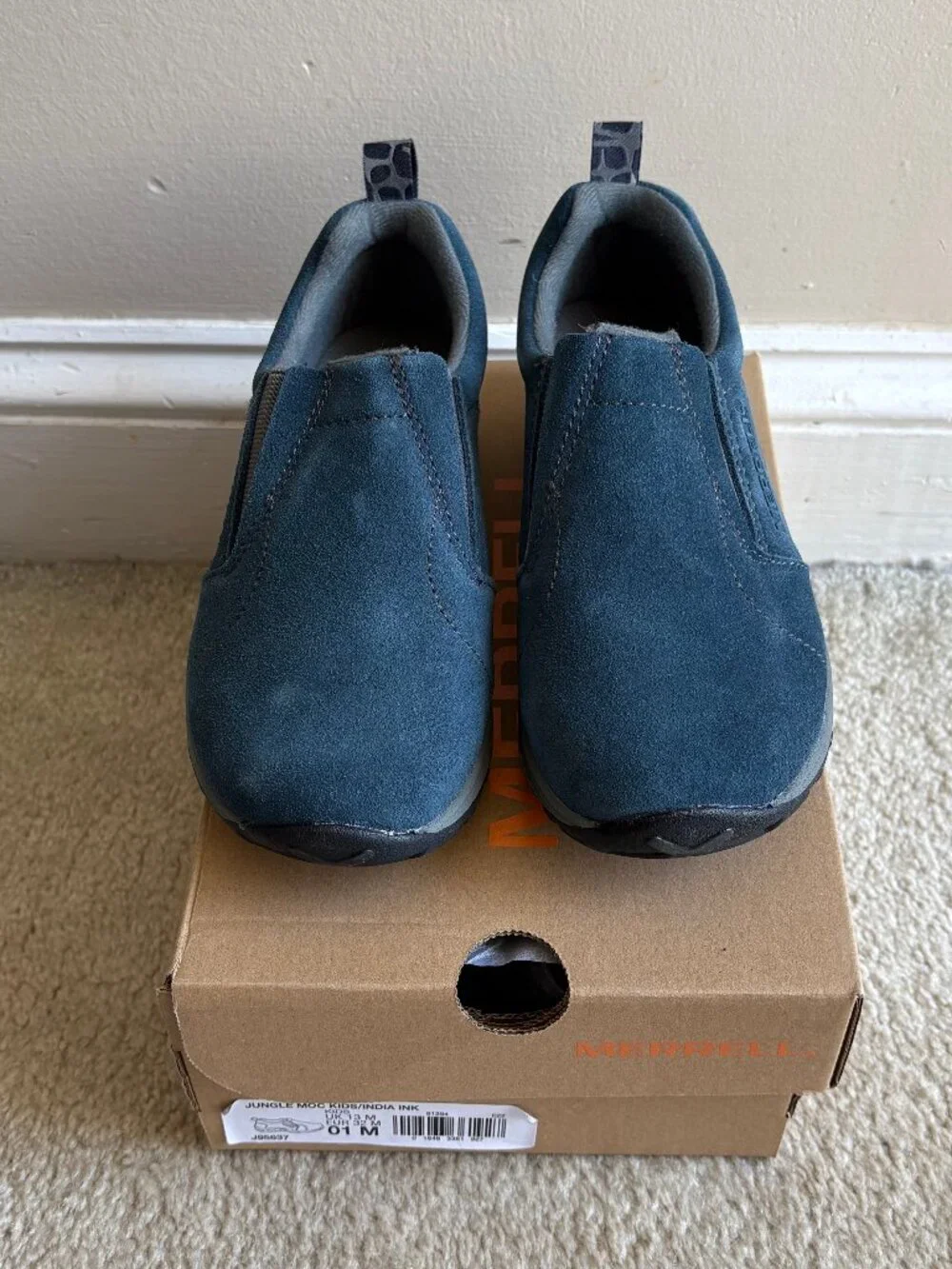 NEW in box, Merrell Jungle Mocs slip on for kids, size 1